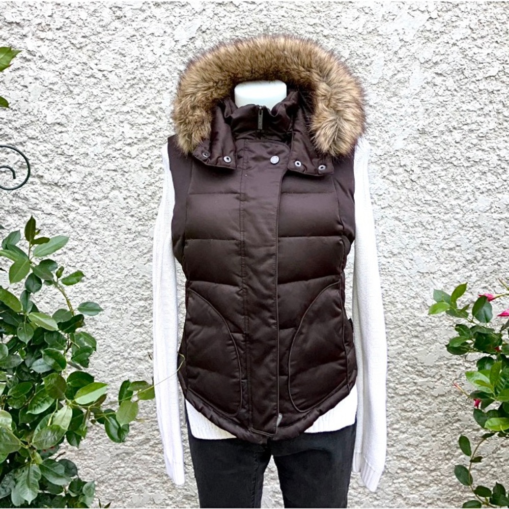 Calvin Klein Women’s Brown Down Puffer Vest - Size S
